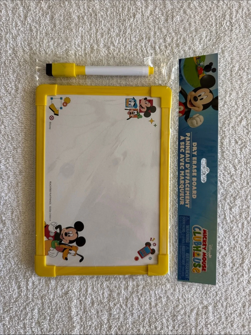 Disney Mickey Mouse Yellow Dry Erase Board with Marker